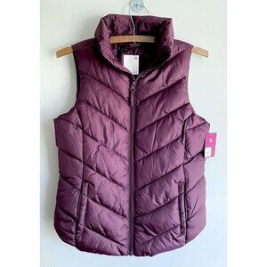 Kohl’s So Puffer Vest Womens size XS burgundy / wine / maroon / purple NEW